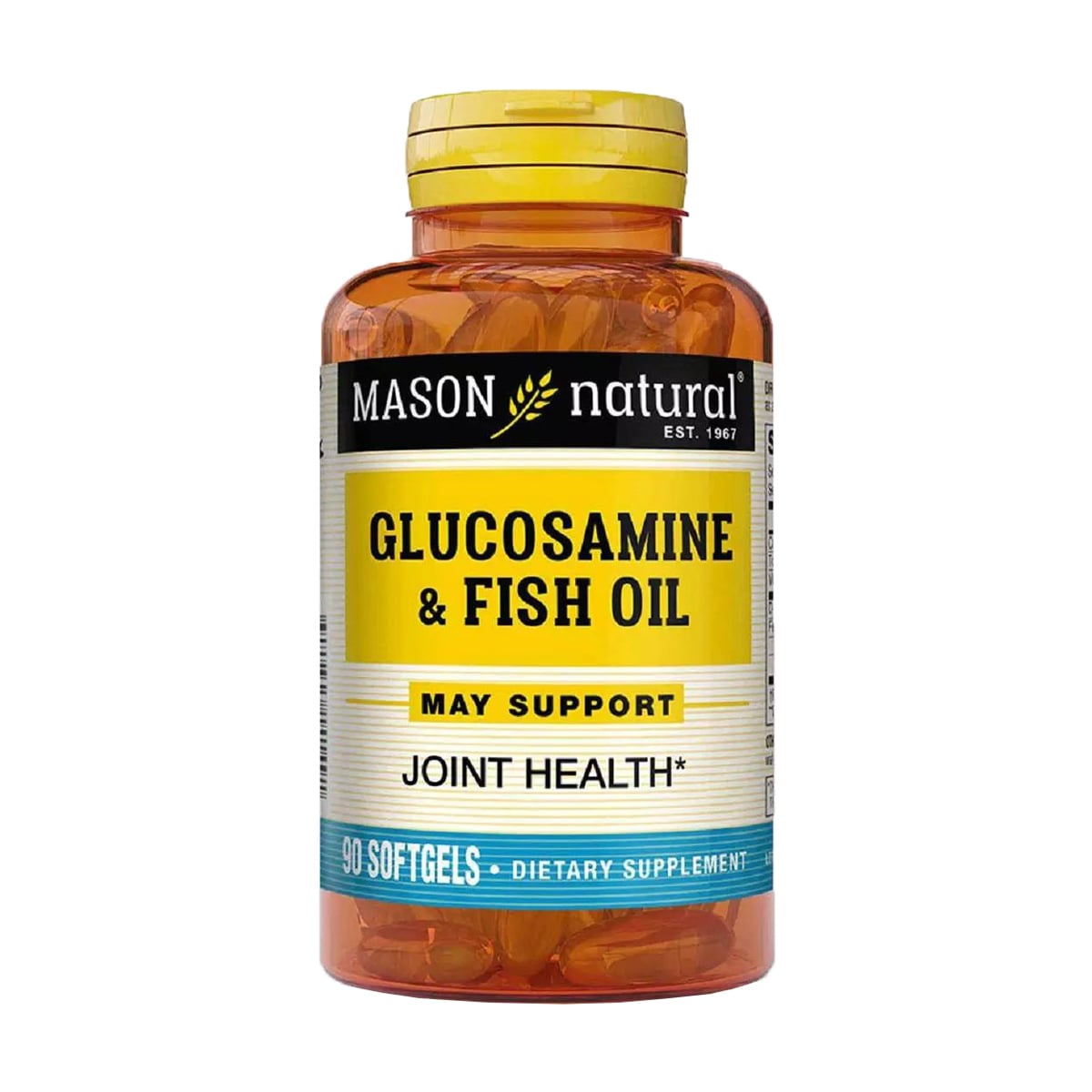 Глюкозамін та риб'ячий жир Mason Natural Glucosamine &amp; Fish Oil, 90 капсул