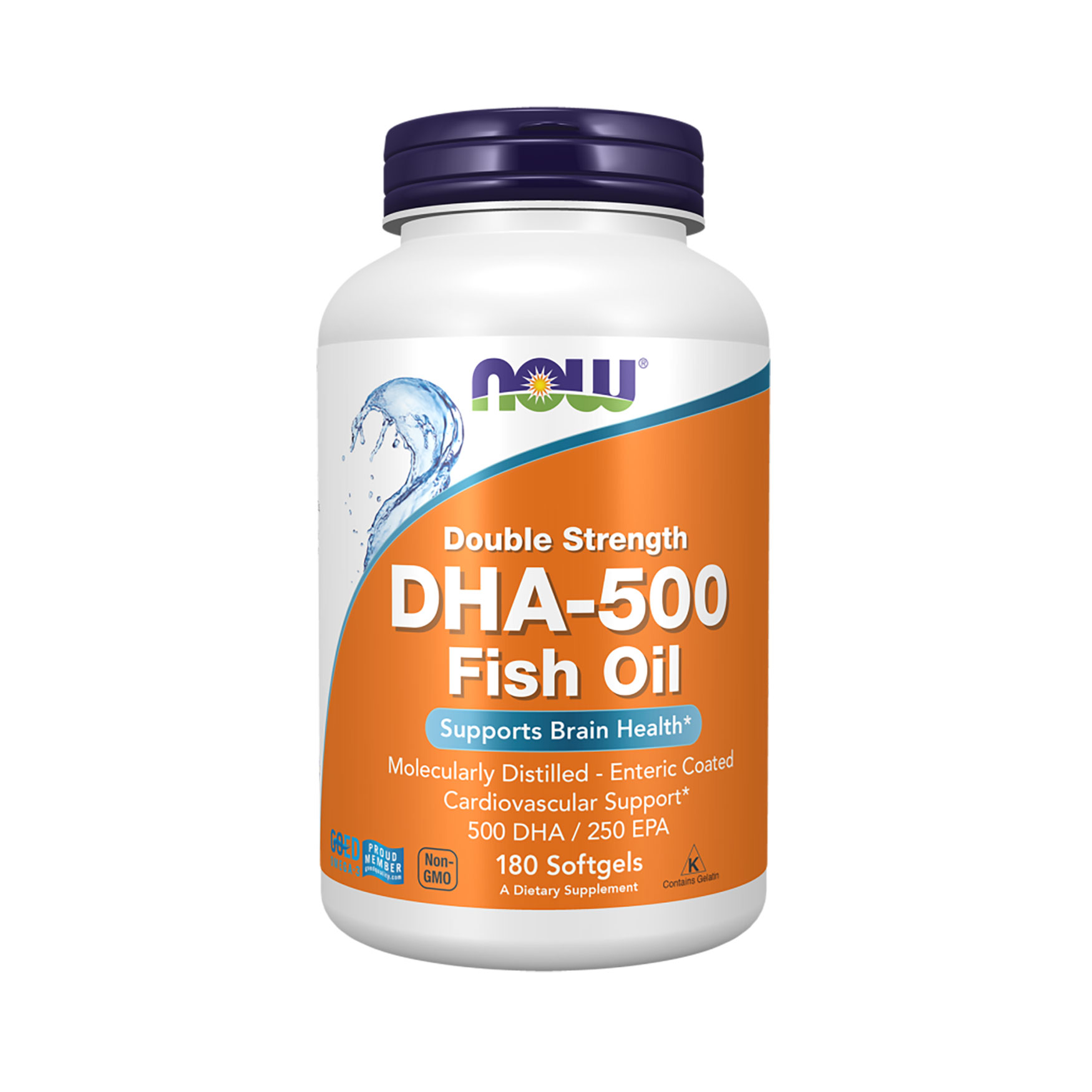 Риб'ячий жир NOW foods DHA-500, 180 капсул